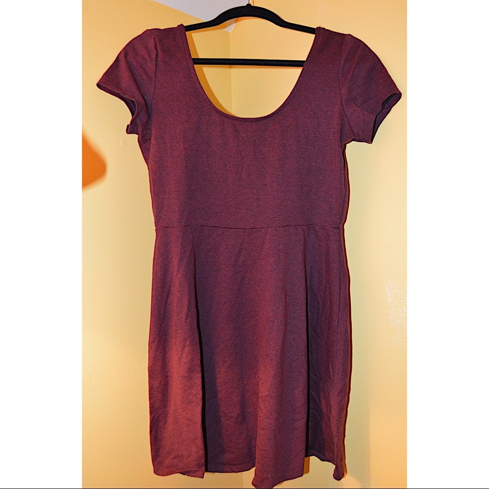 Maroon skater dress